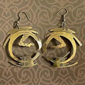Vintage Artisan Dragon Earrings